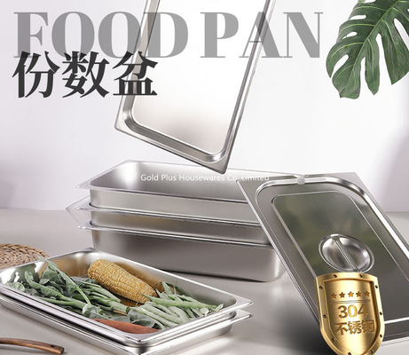 1/1 Fast Shop Food Display Tray For Buffet Stove Stainless Steel Ice Cream Gastronorm Container