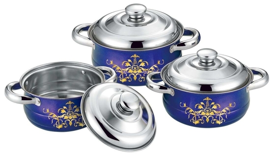 Food Grade Stainless Steel Cookware Sets 16cm To 20cm Sauce Pot 0.5mm Thickness