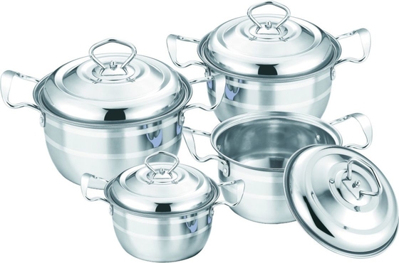 Elegant Design Kitchen Cookware Sets Silver Color Strong And Immune To Rust Durable