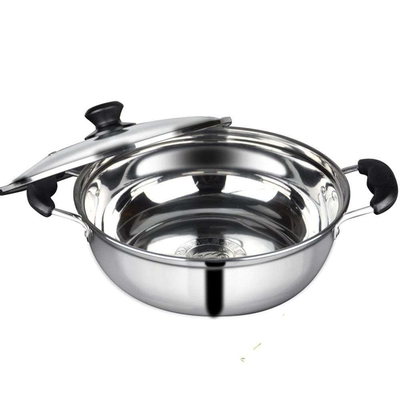 Kitchen Pots And Pans With Glass Lid , Food Grade Stainless Steel Pots And Pans