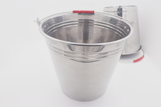 6L Multipurpose factory sale durable water metal bucket stainless steel ice bucket with handle