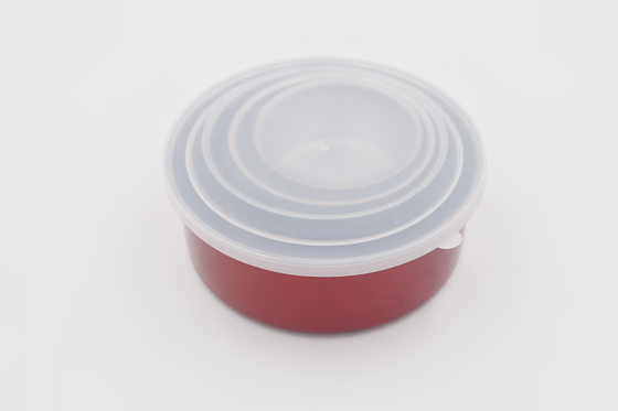 Wholesale stainless steel food keep fresh storage box round shape food container set