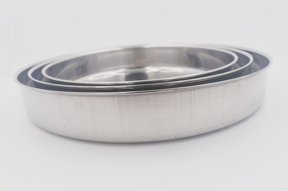 36cm TV Shopping Stainless Steel Round Tray Kitchen Baking Dishes