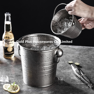 11L Portable Stainless Steel Water Bucket Beverage Ice Wine Container