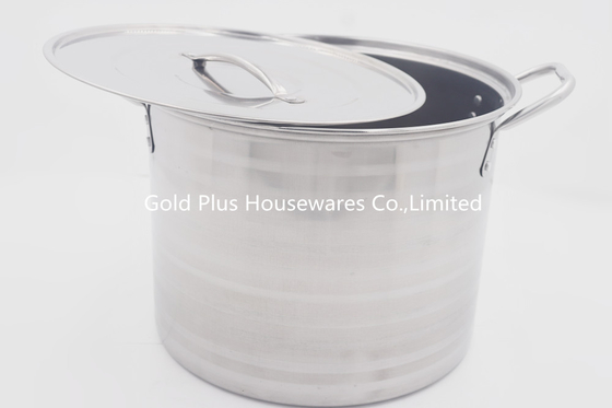 13.5L Stainless Steel Cooking Pot With Cover Turnover Barrels