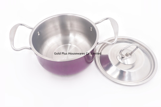6pcs 20cm Stainless Steel Casserole Hot Pot Insulated Food Warmer
