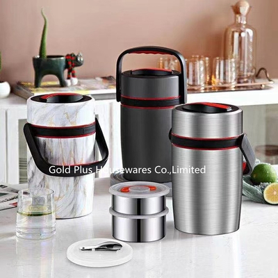 Different sizes food jar flask insulated containers 1.6L 2.2L stainless steel lunch box soup warmer pot