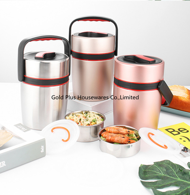 ECO friendly stainless steel vacuum bento lunch box high quality 2.2L multicolor food warmer