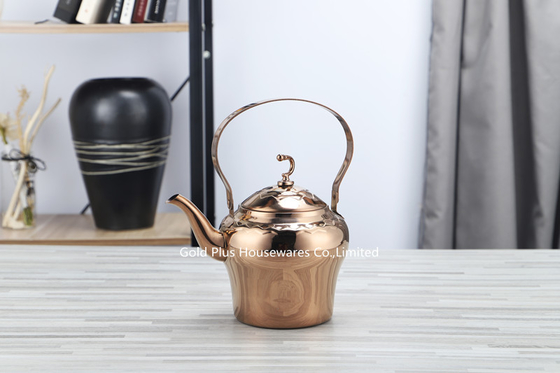 1L.1.5L,2L Special design household water kettle long handle coffee pot rose gold color metal steel unbreakable teapot