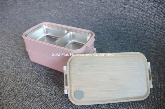 Square Stainless Steel Leakproof Thermal Bento Box Eco Friendly