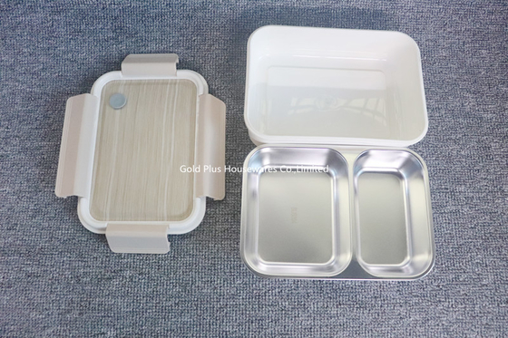 Portable 201 Stainless Steel Thermal Bento Box With 3 Compartments