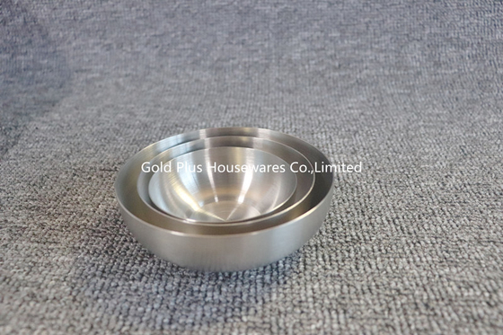 Promotional Stainless Steel Round Tray Hotel Tableware Metal Salad Bowl Set