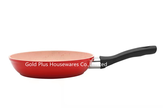 LFGB Home Cooking Pans Granite Induction Egg Skillet 16cm Red Color