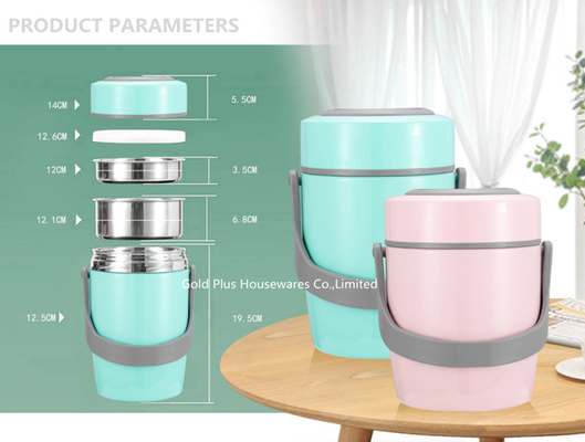 Simple home external stewed beaker portable 304 stainless steel vacuum thermos flask pure color big capacity stew beaker