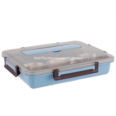 Non-toxic stainless steel food storage container 5 compartments insulated lunch box thermal bento lunch box