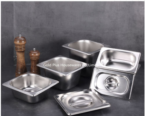 Multi Function Rectangle Stainless Steel Gn Container Full Sizes Gastronorm Pan