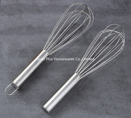 Food Grade Stainless Steel Egg Beater Corrosion Resistant Balloon Manual Whisk