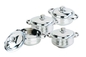 Custom Stainless Steel Cookware Sets 0.5mm Thickness Full Mirror Polished