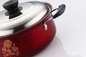 Non Stick Stainless Steel Cookware Sets 6pcs Red Pot & Rose Flowers 16cm - 18cm - 20cm