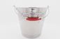 16L Wholesale home 201 grade stainless steel metal water pail durable water bucket with handle