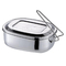 18cm Tableware U shape metal steel takeaway lunch box  for adult  food container 304 stainless steel bento lunch box