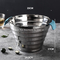 25cm Iron Stainless Steel Water Bucket With Two Plastic Handle