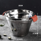 Champagne Tin Ice 0.06cbm Stainless Steel Water Bucket For Outdoor