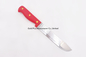 Stainless Steel Heavy Single Cheese Knife Red Plastic Handle Slicer