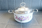 Cookingware set white soup pot kitchen cookware with metal steel lid wholesale stainless steel orchid pot cooking pot