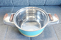 Rainbow Stainless Steel Stock Pot With Glass Cover Commercial Cooking Soup Pan