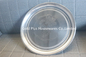 45cm Silver Stainless Steel Round Tray For Wedding Checkered Metal Food Platter Plate