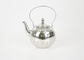 High end metal turkish coffee pot silver color whistling tea kettle 1.5L stainless steel delicate spout coffee pot