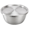 Functional 18cm Diameter Stainless Steel Basin Bowl With Lid