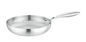 Stainless Steel Straight Handle Non Stick Frying Pan Natural Color