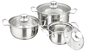 Traditional 410# Stainless Steel Cooking Pot Non Stick 16cm 20cm 24cm