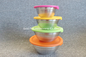 Ecofriendly 8pcs Stainless Steel Salad Mixing Bowl With Sealing Cover