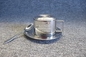 Traditional Heatproof Metal Coffee Mug 400ml Tea Mug Set With Saucer