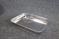 Hotel stackable stainless steel food serving trays silver color baking sheet metal steel serving plate