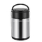 Kitchenware stainless steel natural color food container for soup 2L wide round vacuum food jar hot sale lunch box