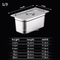Eco Friendly Serving Chafing Dish 1/3 With Lid Buffet Service Food Pan 17.5cm Width