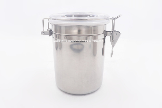 Milk Powder Tableware Stainless Steel Canister With Clear Lid