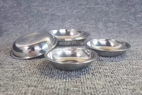 Hotel Tableware 9.5cm Stainless Steel Round Tray For Catering