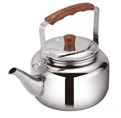 Natural Color 2L Stainless Steel Whistling Kettle Home And Camping Metal Tea Pots