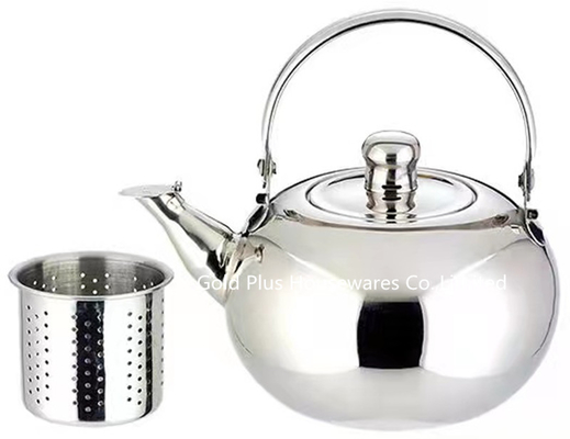 Custom Polishing Stove Top Stainless Steel Whistling Kettle 22cm Kichen Metal Tea Pot