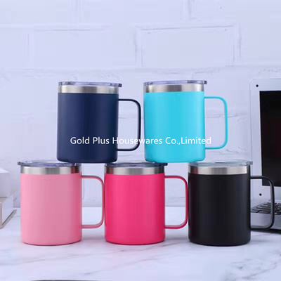 Camping Stainless Steel Mug With Spill Proof Lid 330ml Multi Purpose Beer Coffee Milk Drinking Cup