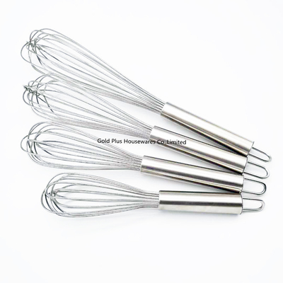 LFGB Stainless Steel Kitchen Tools Household Beater Gadgets Non Stick Manual Metal Egg Whisk