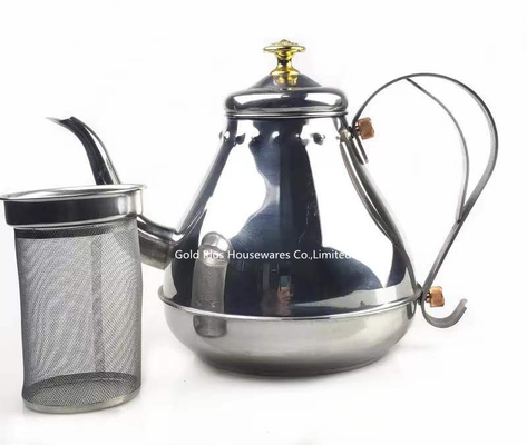 Stovetop Pourover Stainless Steel Tea Kettle 1.8 Liter Leak - Proof Coffee Pot